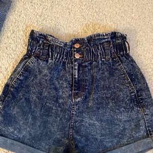 High top jean shorts
